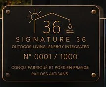 Plaque signalétique numérotée Signature 36, N° S36-2026-0001